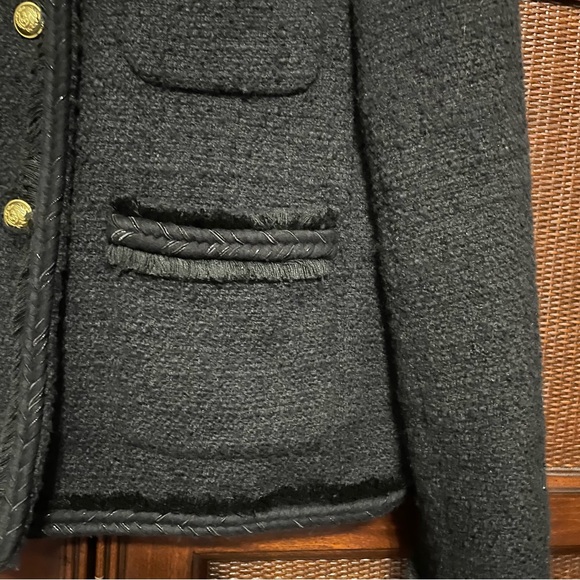 J. Crew Black Buckle Lady Blazer Size 10 Academia Work Office Chic Elegant Fall‎ - Picture 8 of 15